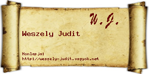 Weszely Judit névjegykártya